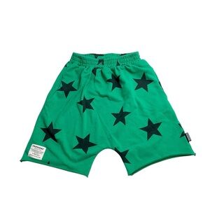 Nununu 8/9 green star sweat shorts